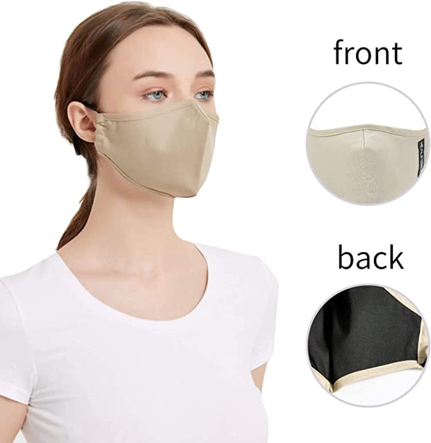Reusable Face Mask - Washable White Masks (Pkg of 3)
