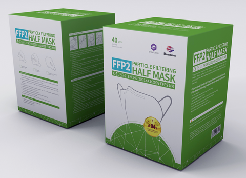 FFP2 FACE MASK - C-SHAPE DESIGN : EQUIVALENT AS KN95 PERFORMANCE