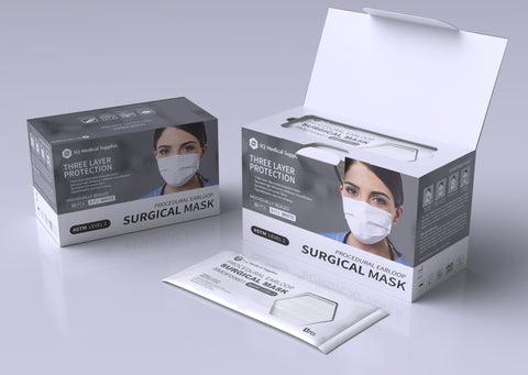SQ SURGICAL FACE MASK (ASTM LEVEL 2)